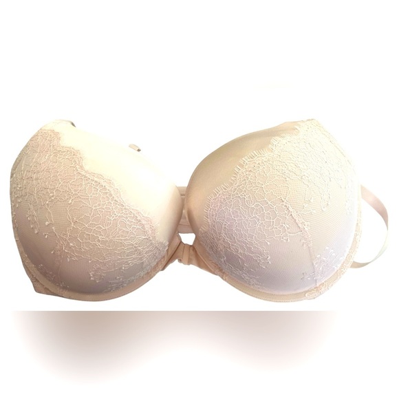 Cream Full-Coverage Lace Bra with Underwire - Picture 3 of 7